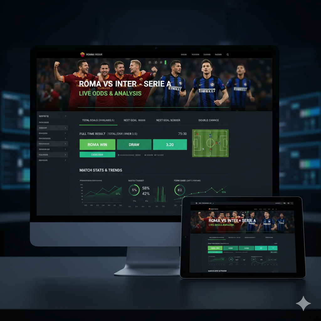 Pronósticos y apuestas del partido Roma vs Inter en la Serie A 2025